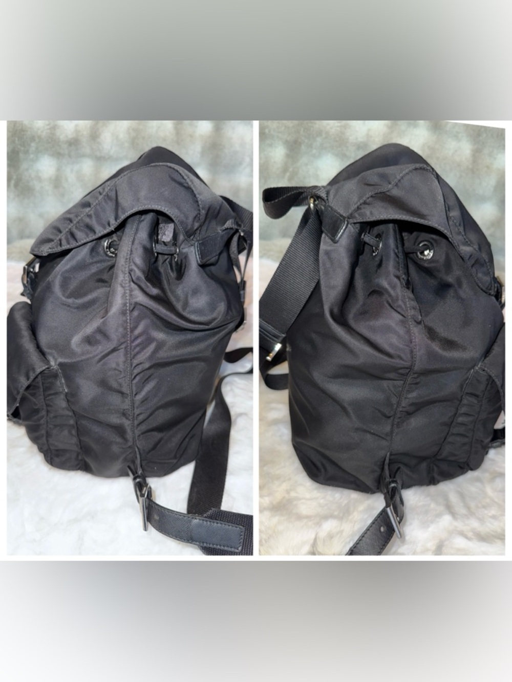 Prada Vela Black Nylon Backpack - Picture 4 of 16